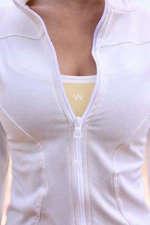 Contour Zip Jacket — White